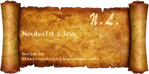 Neuhold Lina névjegykártya